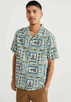 WE FASHION Regular Fit Met Dessin - Overhemd - White