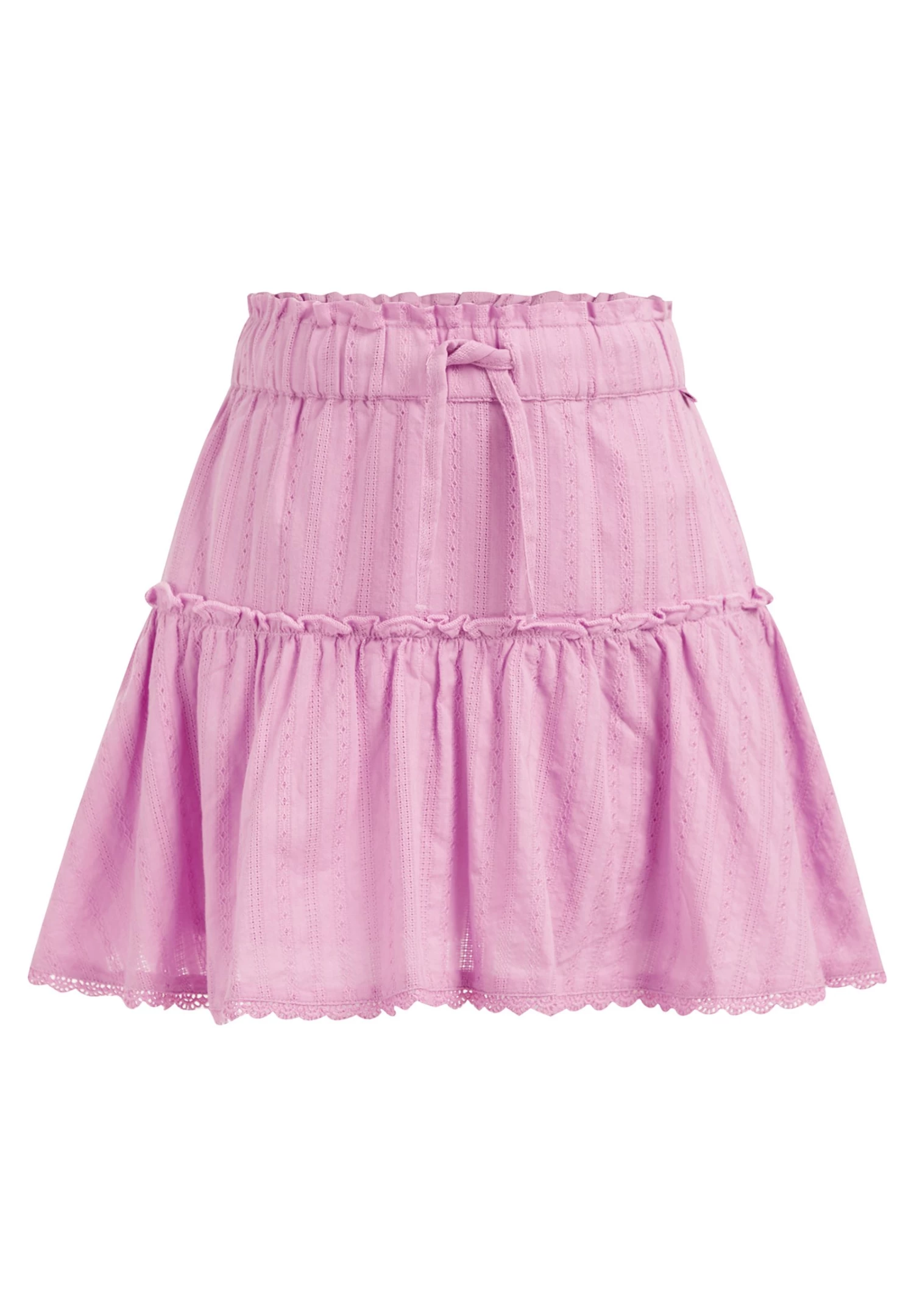 WE FASHION Broekrokje Met Structuur - A-Lijn Rok - Light Red - Afbeelding 4