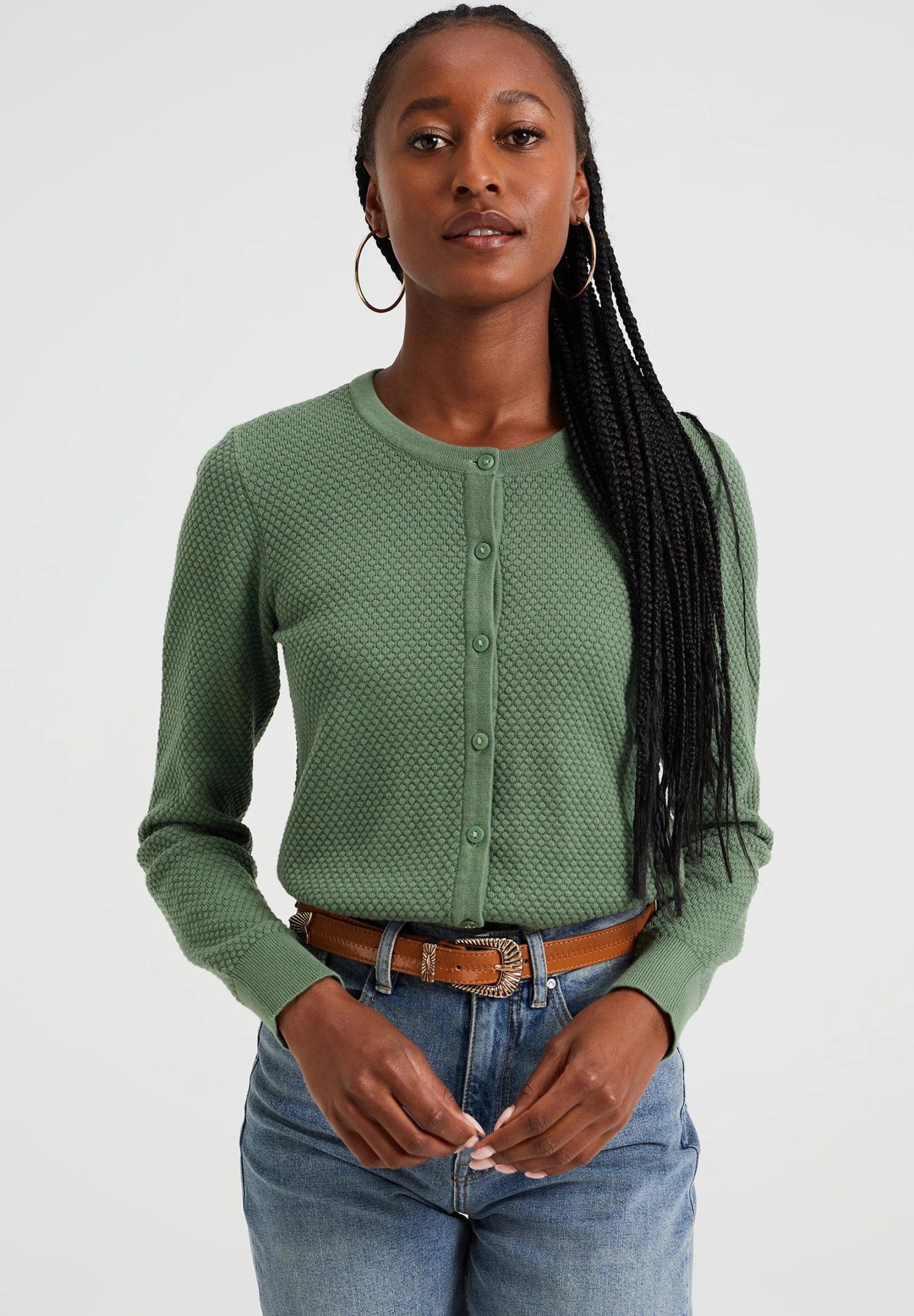 WE FASHION Met Structuur - Vest - Green