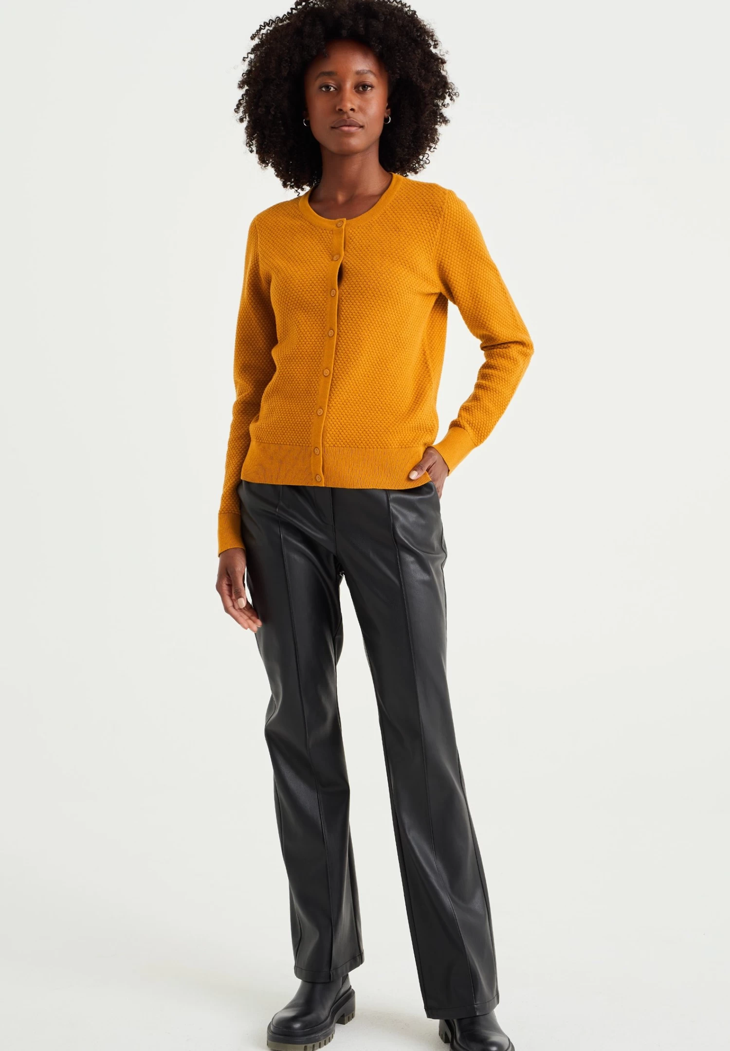 WE FASHION Met Structuur - Vest - Yellow - Afbeelding 2