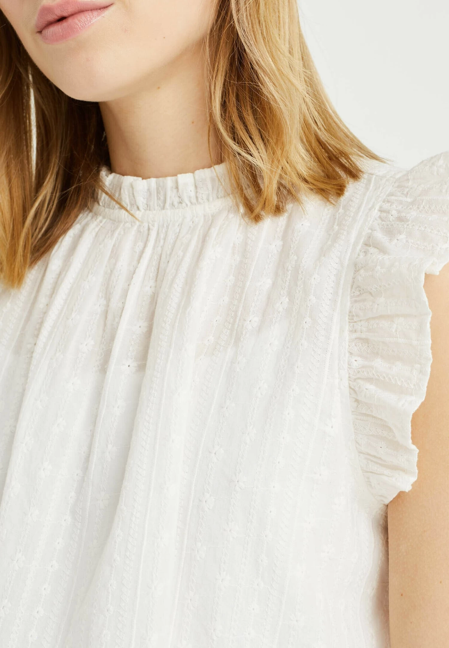WE FASHION Met Broderie Anglaise - Blouse - White - Afbeelding 4