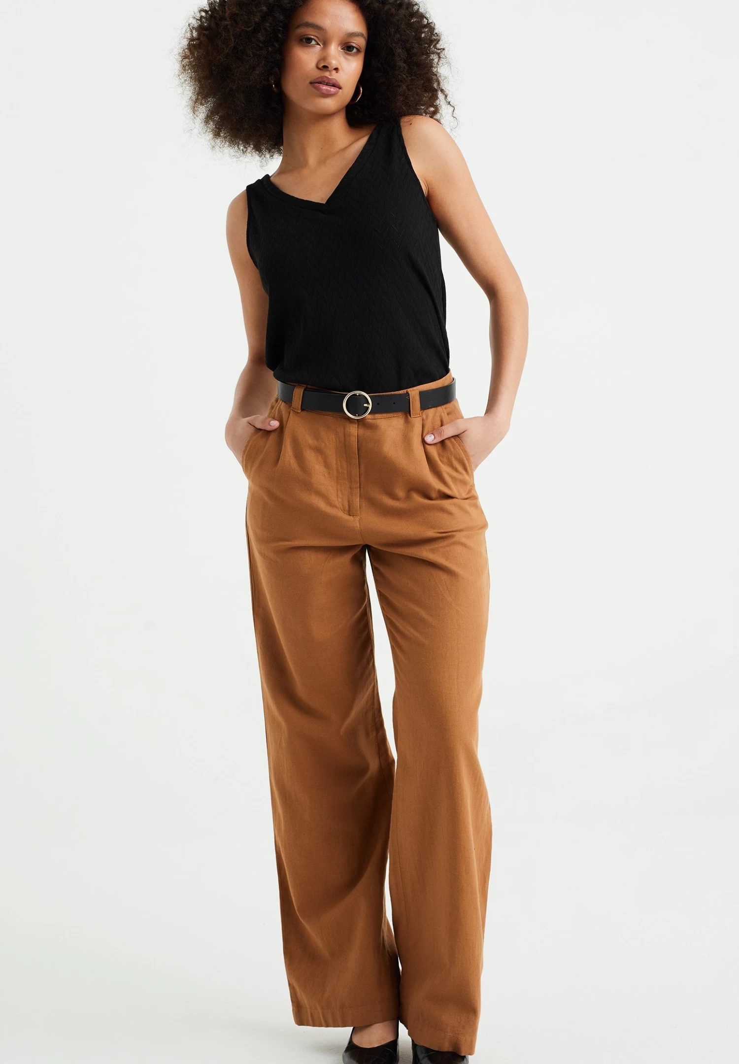 WE FASHION Singlet Met Dessin - Top - Black - Afbeelding 2