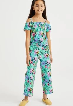 WE FASHION Met Dessin - Jumpsuit - Green