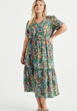 WE FASHION Curve - Jurk - Green