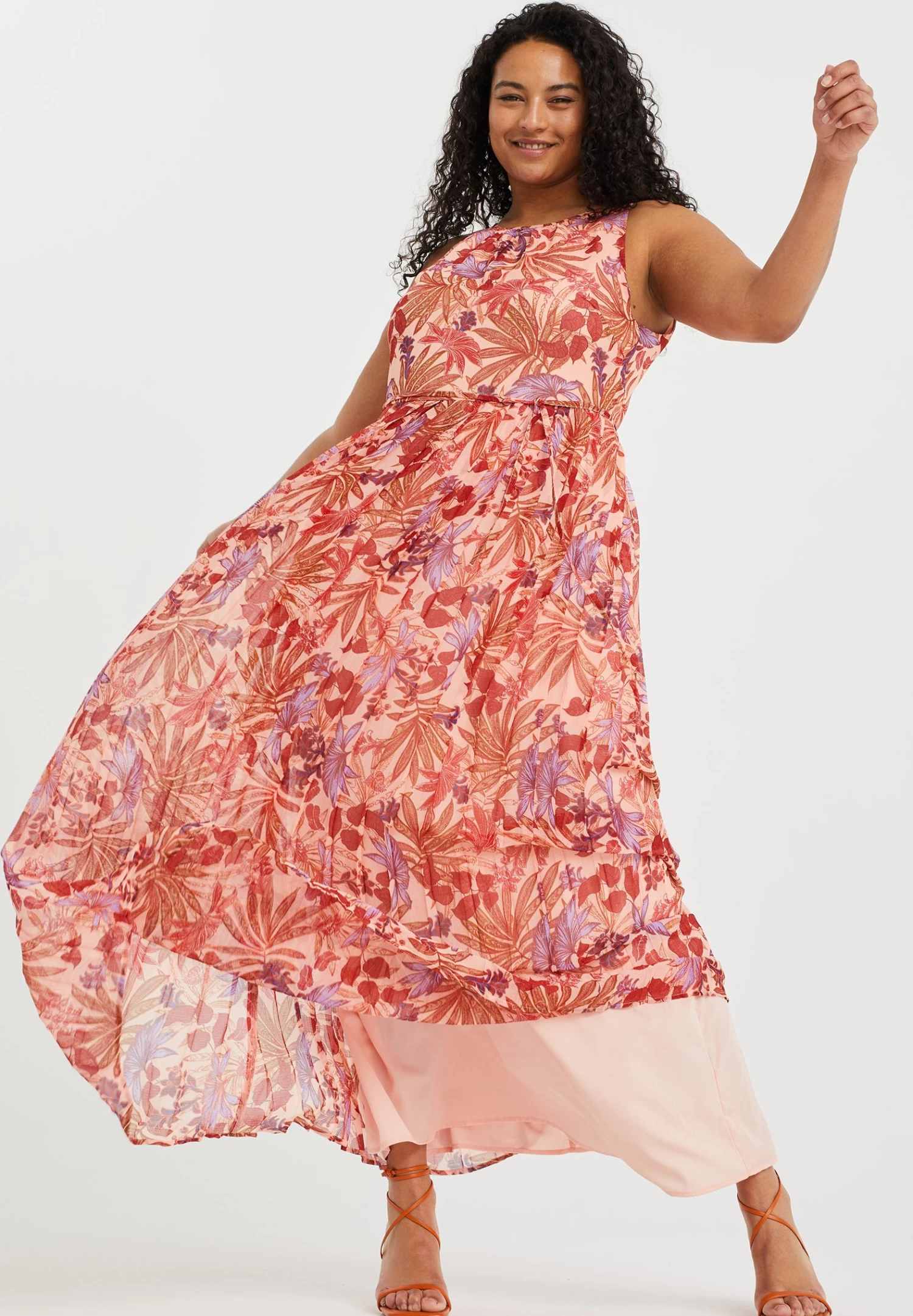 WE FASHION Curve - Maxi-Jurk - Pink - Afbeelding 2