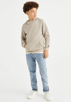 WE FASHION Met Structuur - Hoodie - Beige