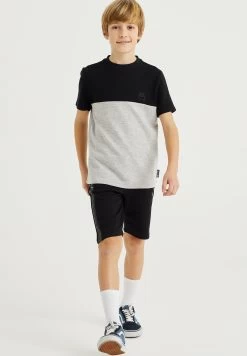 WE FASHION Met Tapedetail - Shorts - Black