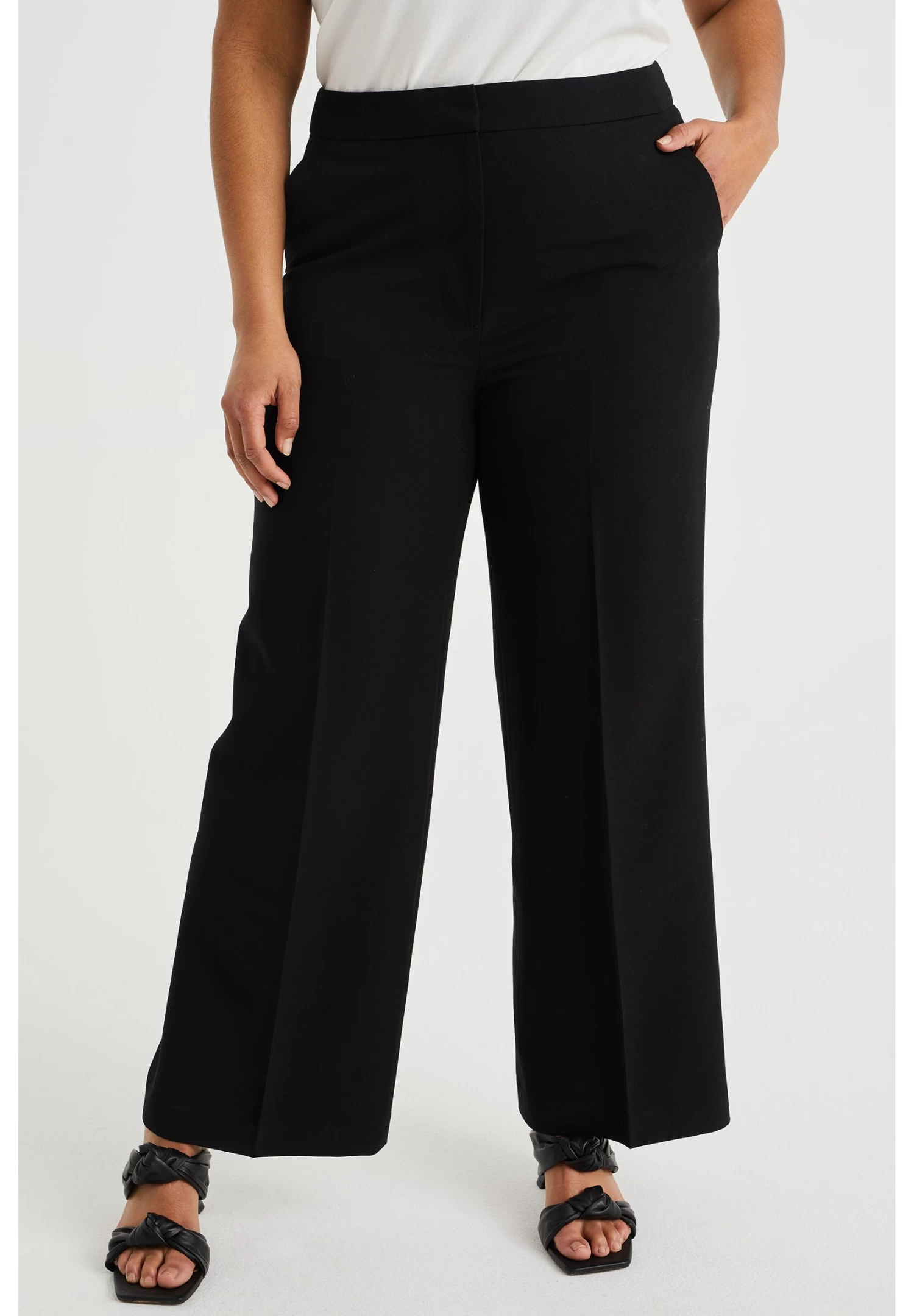WE FASHION Curve - Broek - Black
