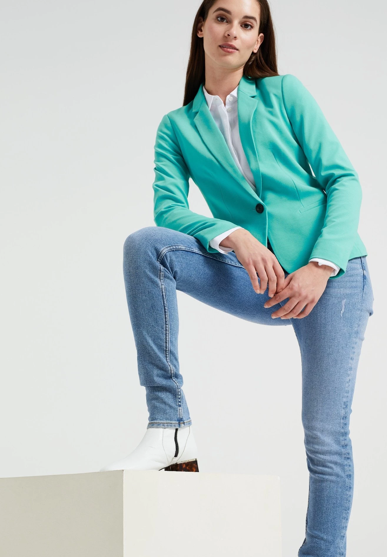 WE FASHION Getailleerde Stretch - Blazer - Green - Afbeelding 4