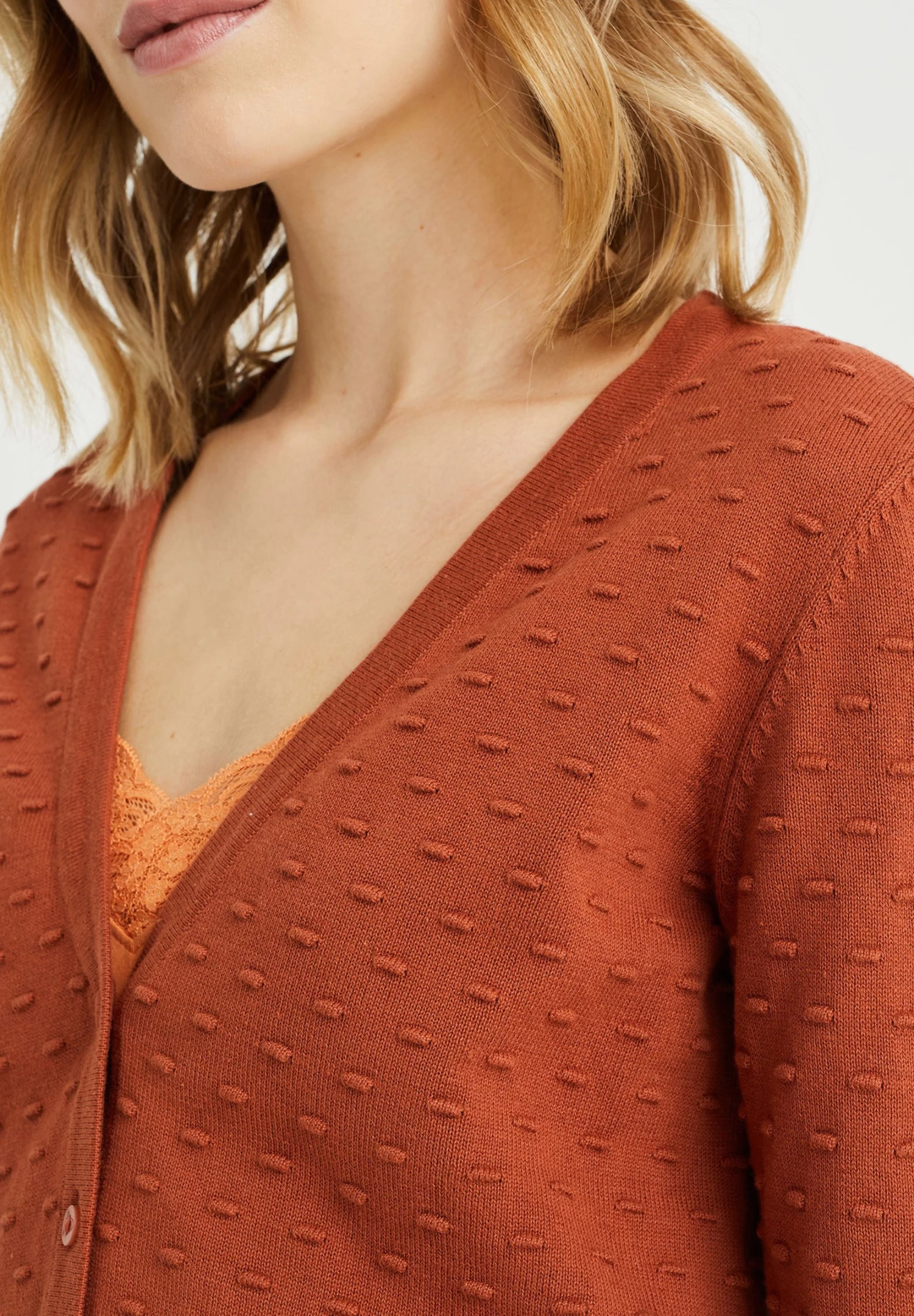 WE FASHION Met Structuur - Vest - Brown - Afbeelding 4