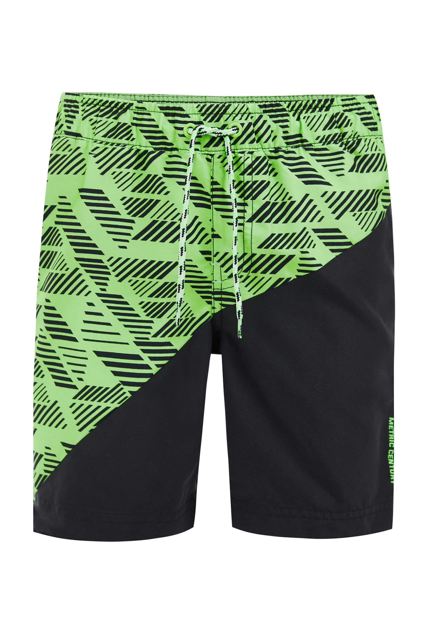 WE FASHION Met Dessin - Zwemshorts - Green