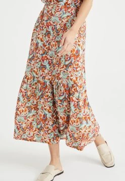 WE FASHION A-Lijn Rok - Brown