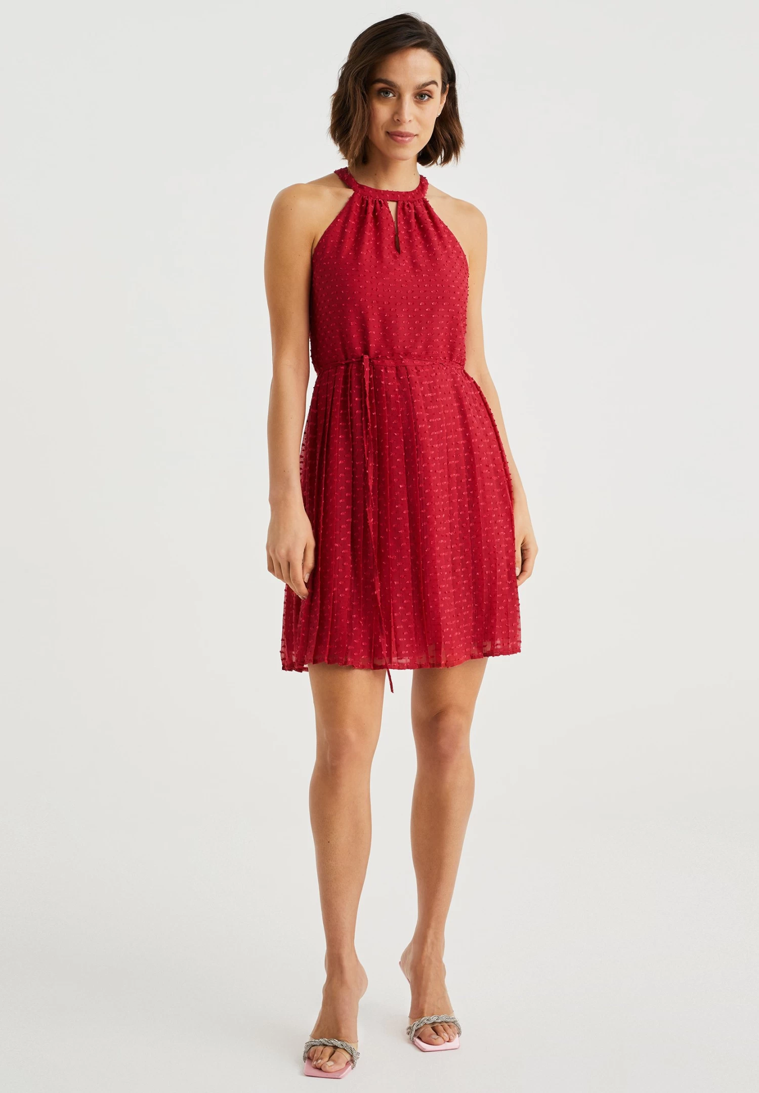 WE FASHION Dames Jurk Met Structuur - Jurk - Violet