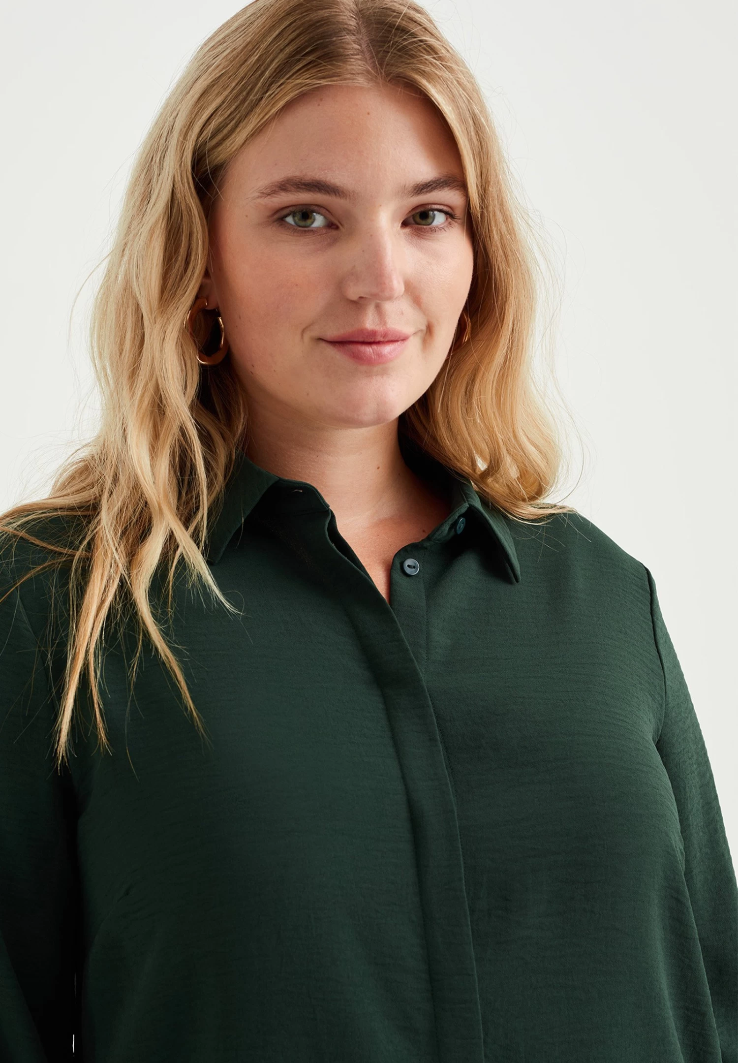 WE FASHION Curve - Overhemdblouse - Green - Afbeelding 4