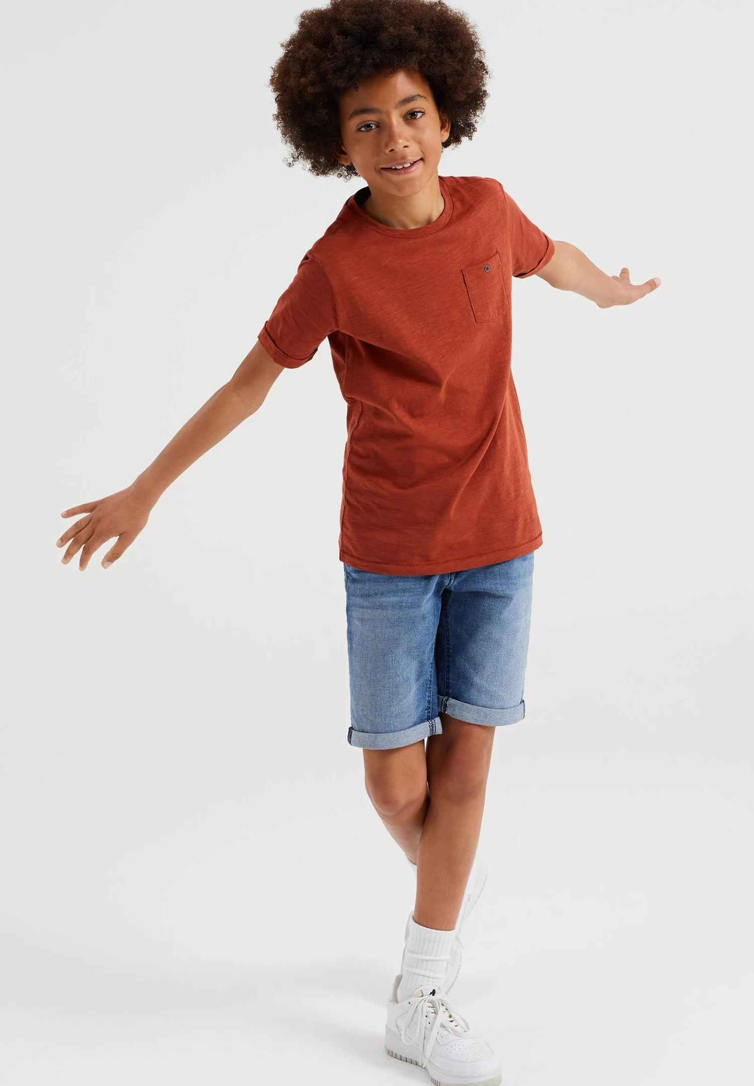 WE FASHION T-Shirt Basic - Brown