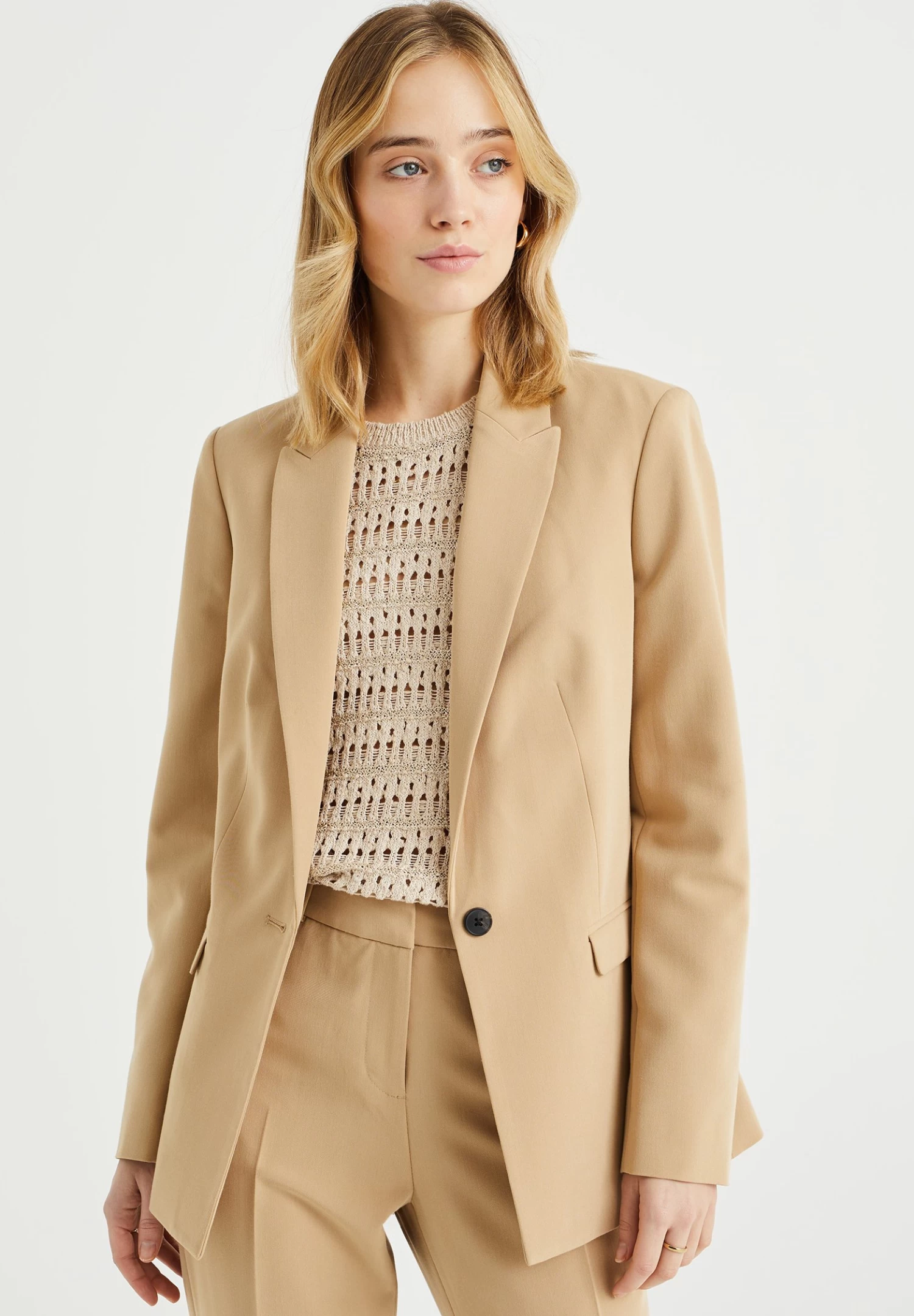 WE FASHION Nauwsluitende - Marly - Blazer - Beige