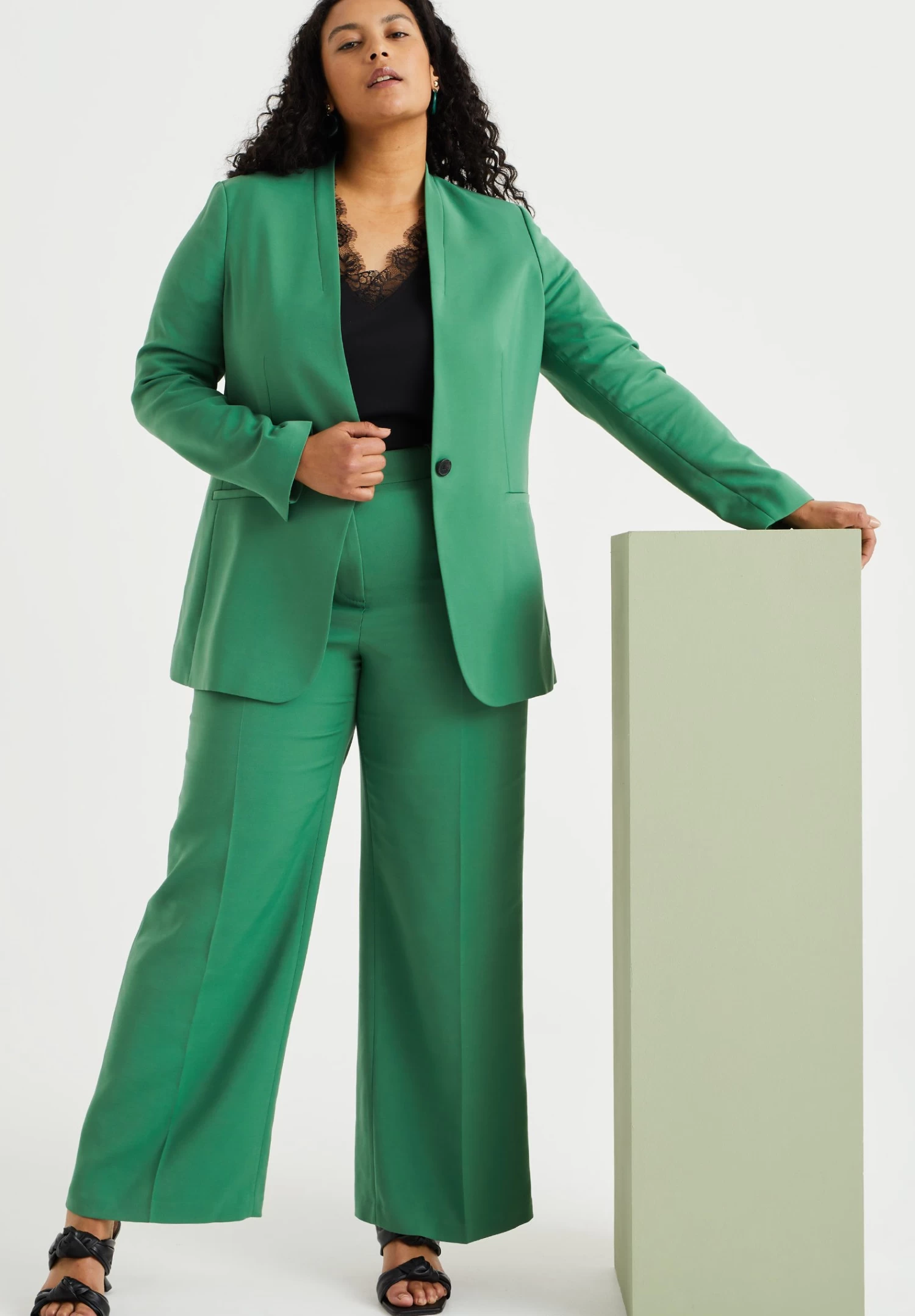WE FASHION Curve - Blazer - Green - Afbeelding 5