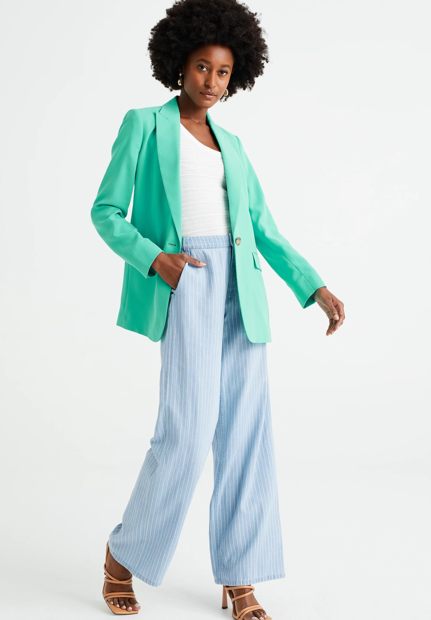 WE FASHION Getailleerde - Halflange Jas - Green - Afbeelding 2