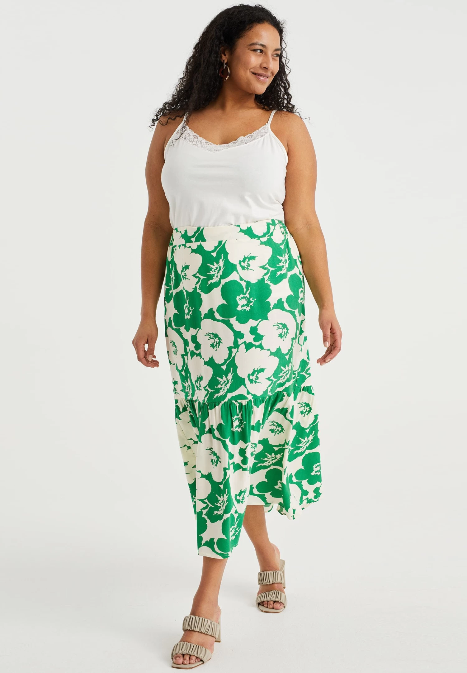 WE FASHION Curve - Maxirok - White - Afbeelding 2