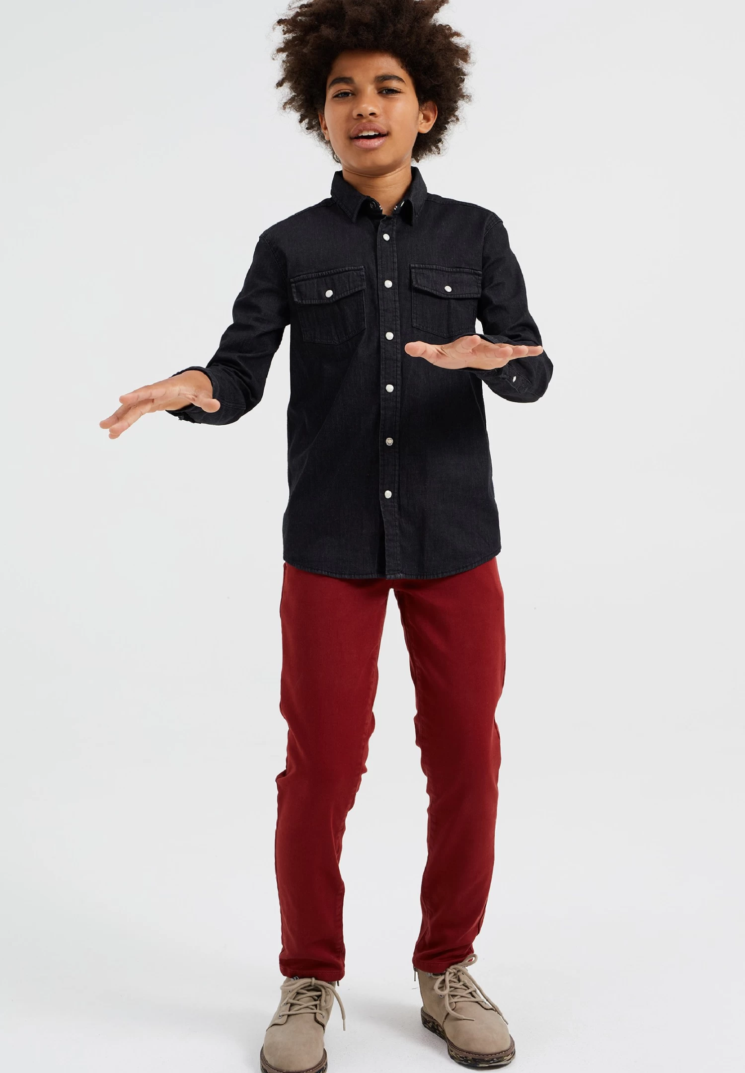 WE FASHION Met Stretch - Overhemd - Grey