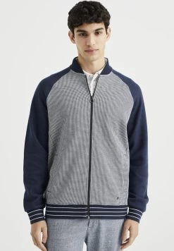 WE FASHION Met Dessin - Sweater Met Rits - Blue