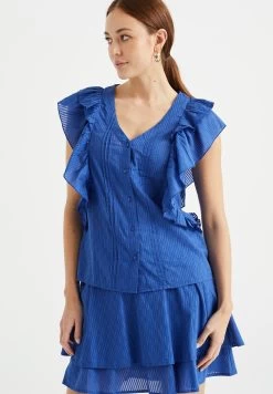 WE FASHION Met Dessin - Blouse - Blue