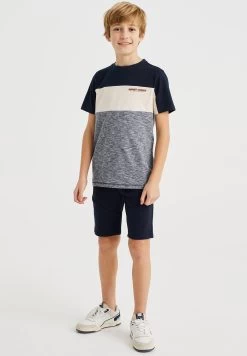 WE FASHION Met Tapedetail - Trainingsbroek - Blue