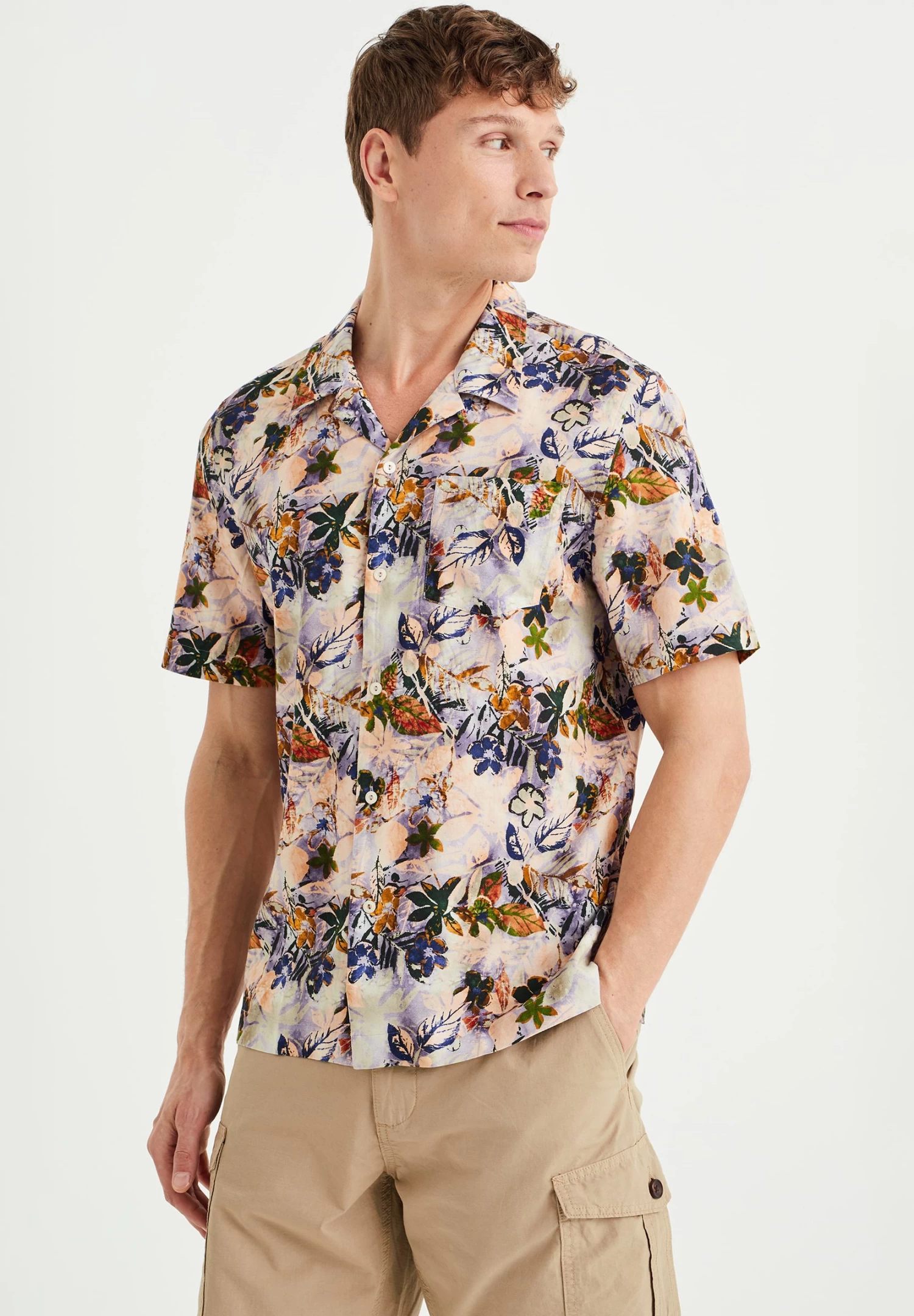 WE FASHION Regular Fit Over Met Dessin - Overhemd - Multicoloured