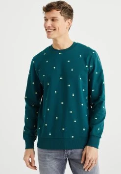 WE FASHION Met Dessin - Trui - Green