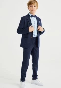 WE FASHION Slim Fit Met Streepdessin - Blazer - Blue