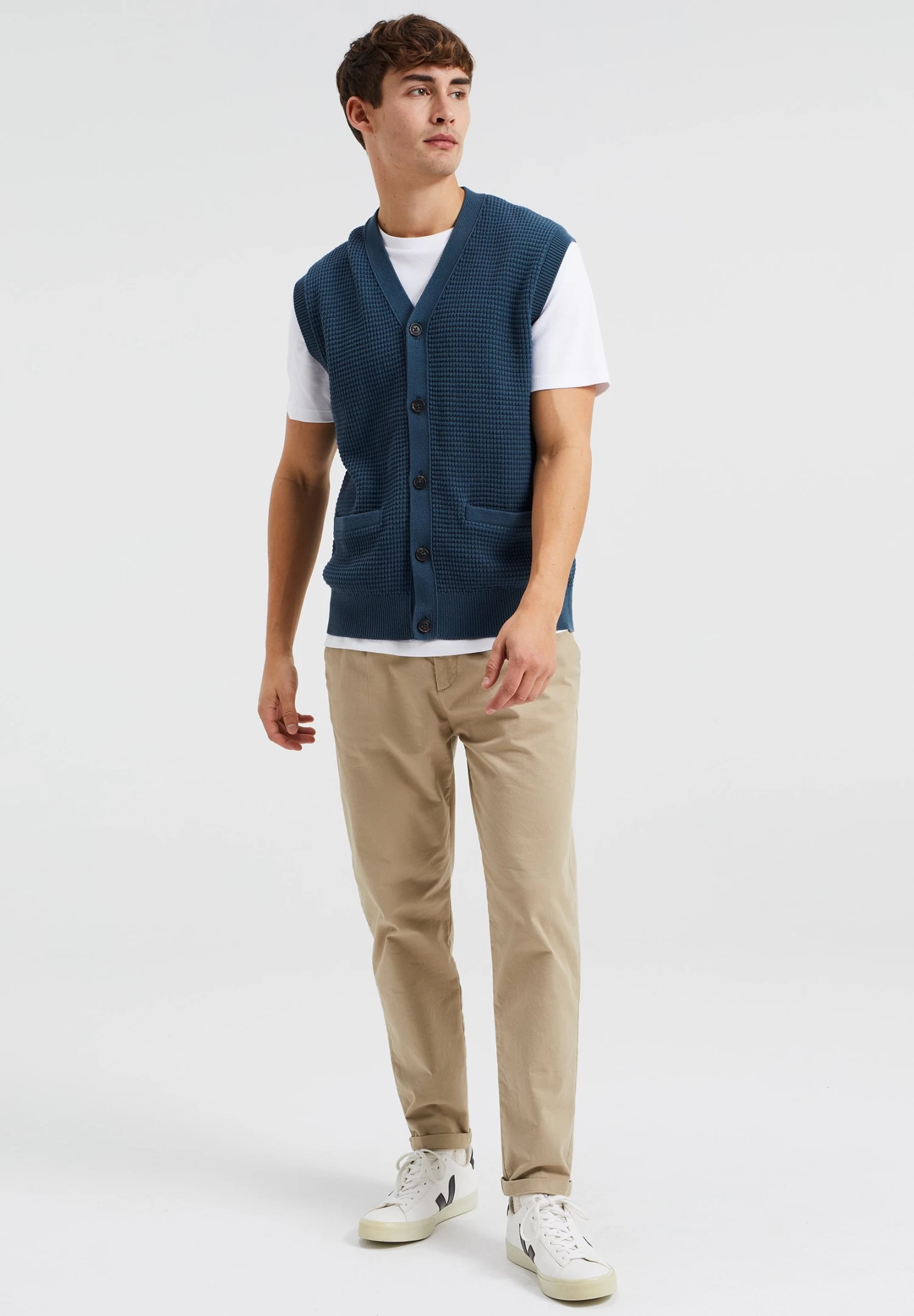 WE FASHION Met Structuur - Vest - Blue - Afbeelding 2