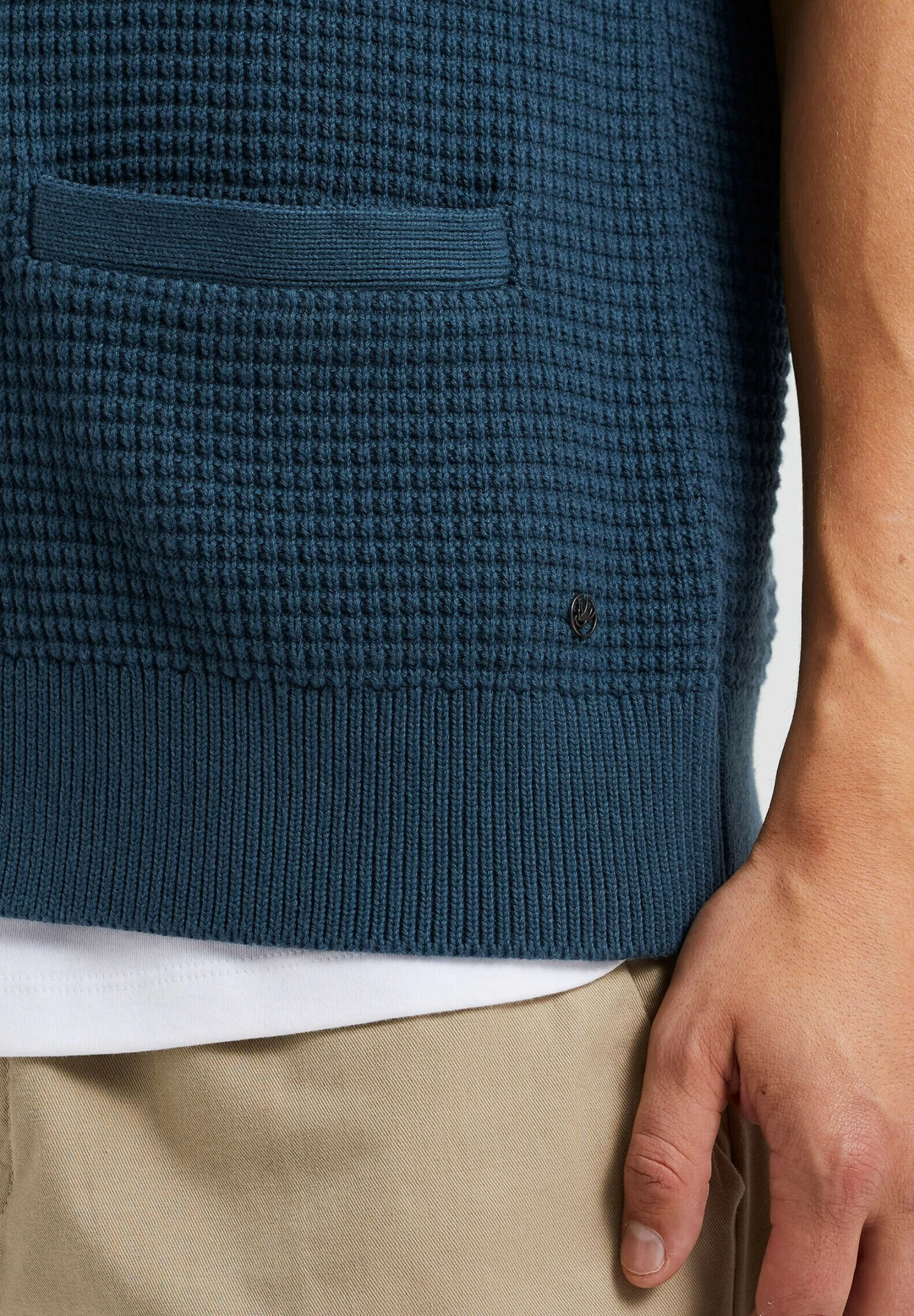 WE FASHION Met Structuur - Vest - Blue - Afbeelding 5