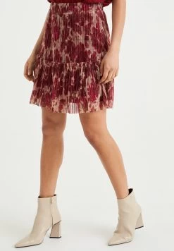 WE FASHION Met Dessin - Plooirok - Red