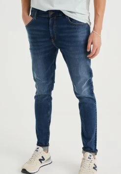 WE FASHION Met Stretch - Slim Fit Jeans - Blue