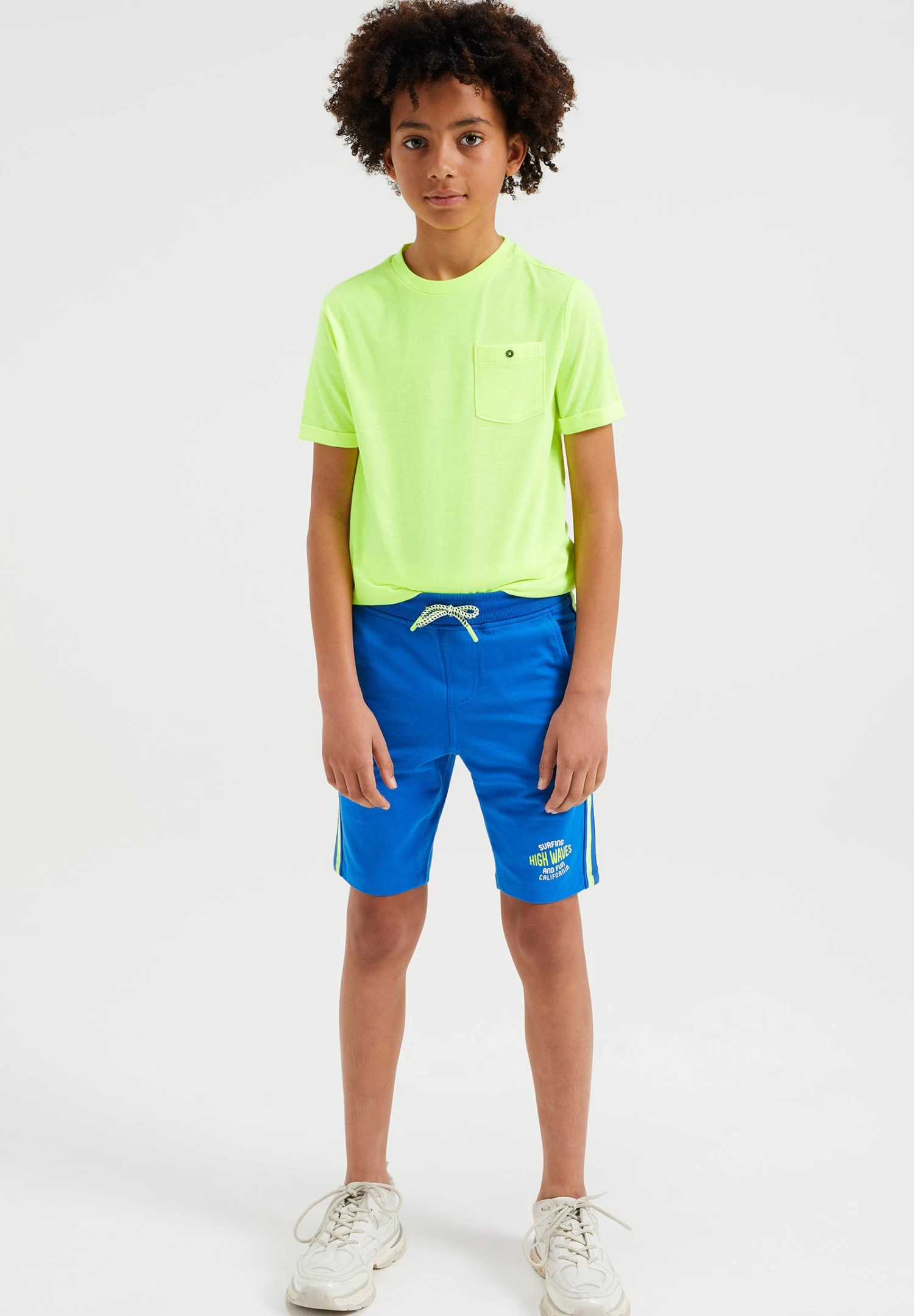 WE FASHION Tapedetail - Shorts - Blue