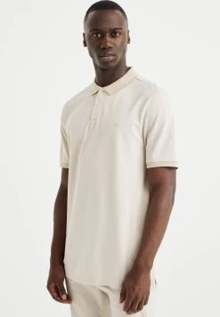 WE FASHION Tall Fit Met Structuur - Poloshirt - Beige