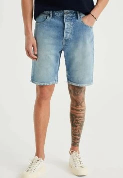 WE FASHION Relaxed Fit- Jeansshort - Blue