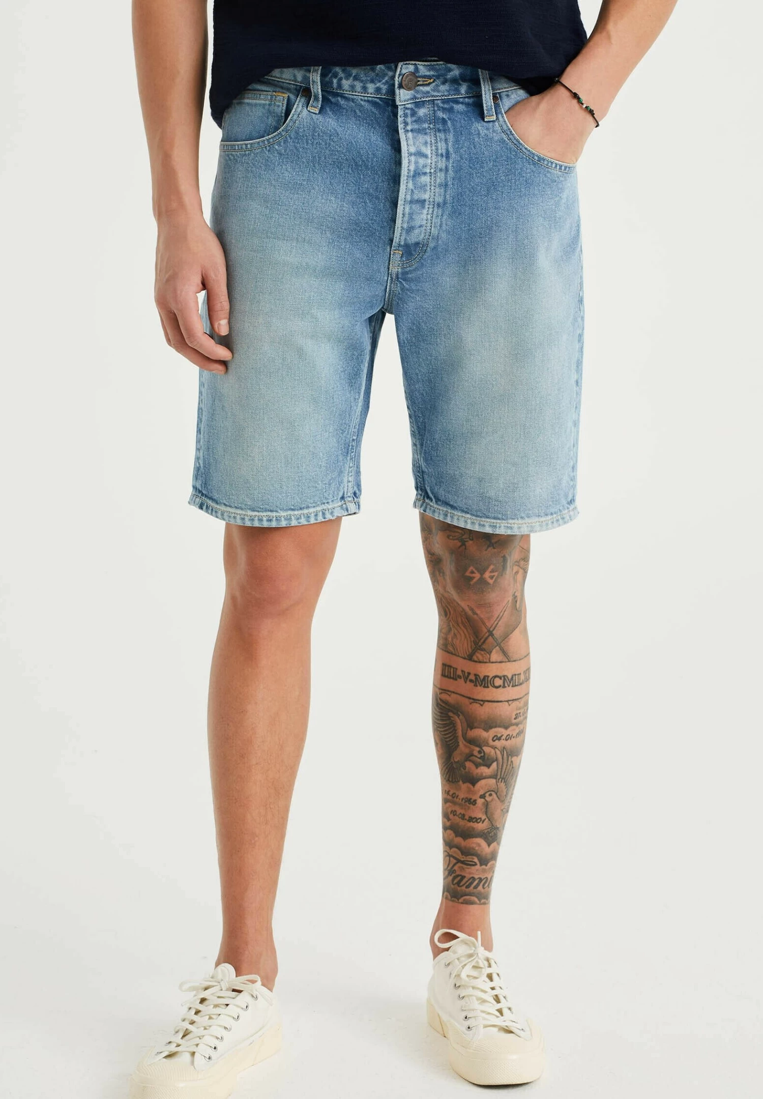 WE FASHION Relaxed Fit- Jeansshort - Blue