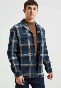 WE FASHION Regular Fit Met Dessin - Lichte Jas - Blue