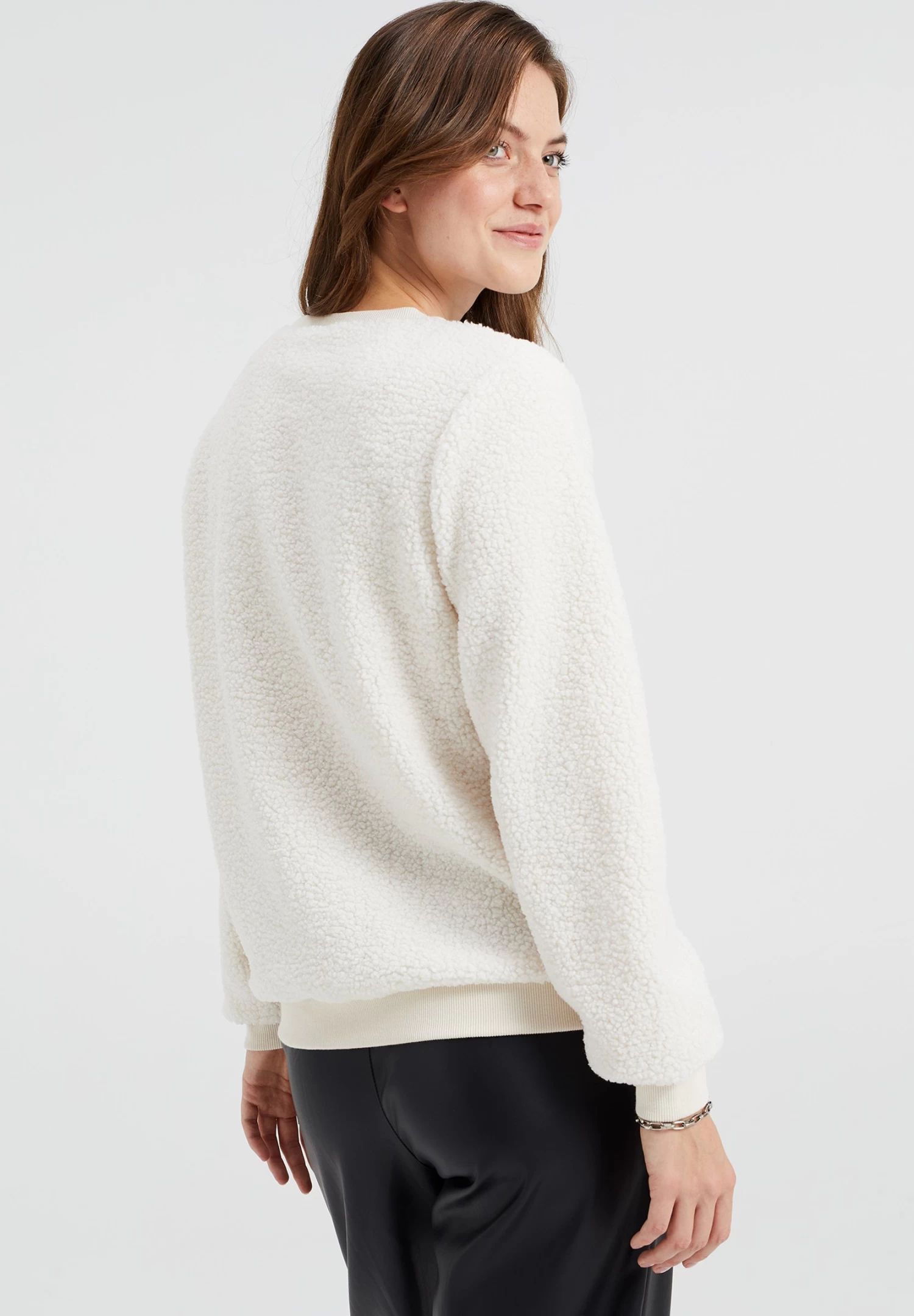 WE FASHION Teddy- Fleece Trui - White - Afbeelding 3