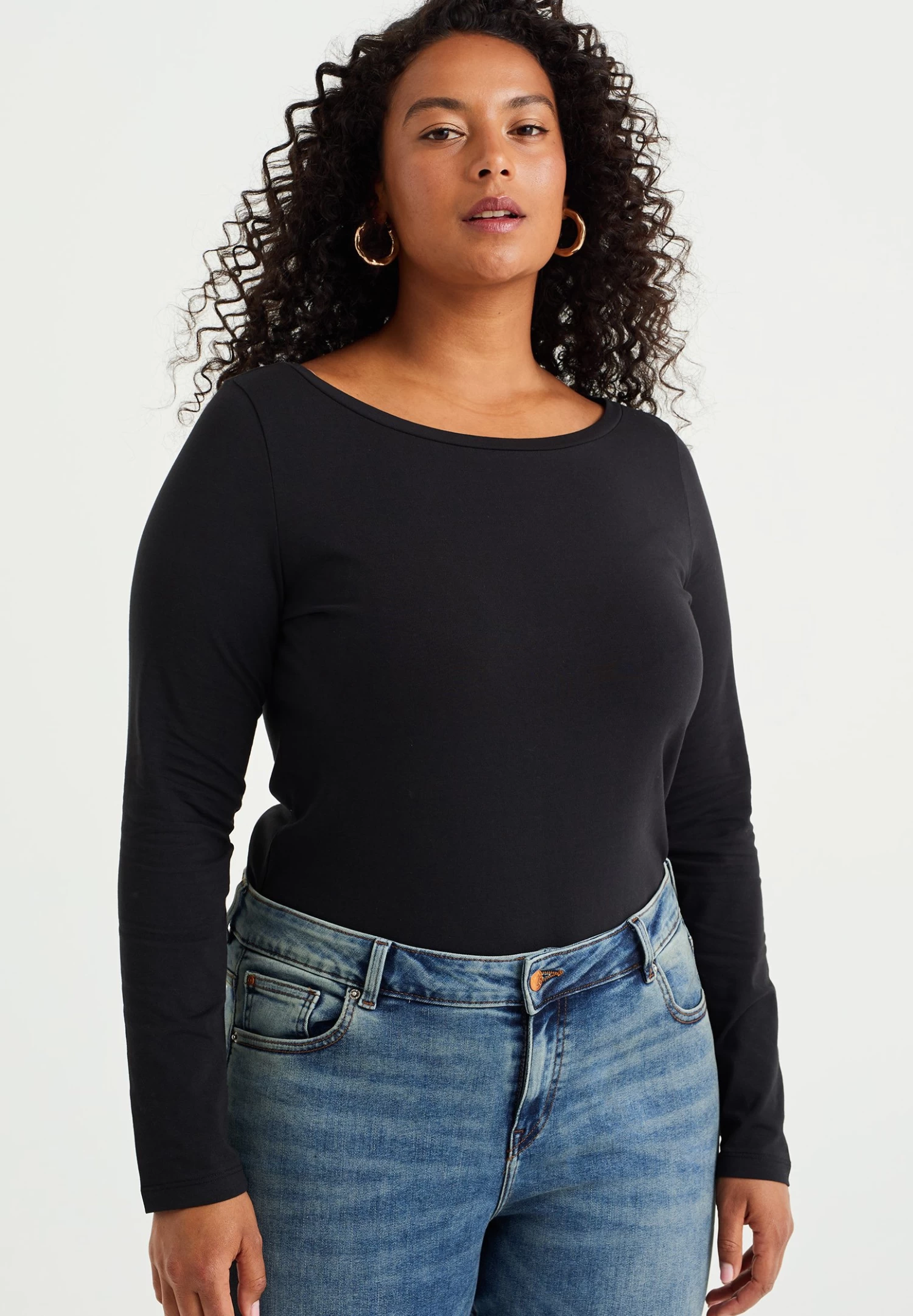 WE FASHION Curve - Longsleeve - Black